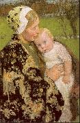 Melchers, Gari Julius Motherhood oil painting on canvas